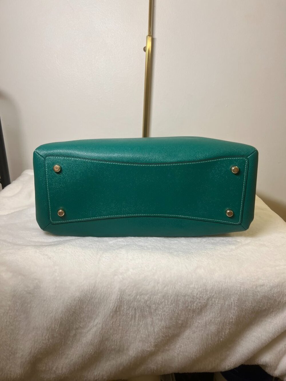 Coach Lillie Carryall Bright Jade Satchel EUC with COA - Picture 7 of 12